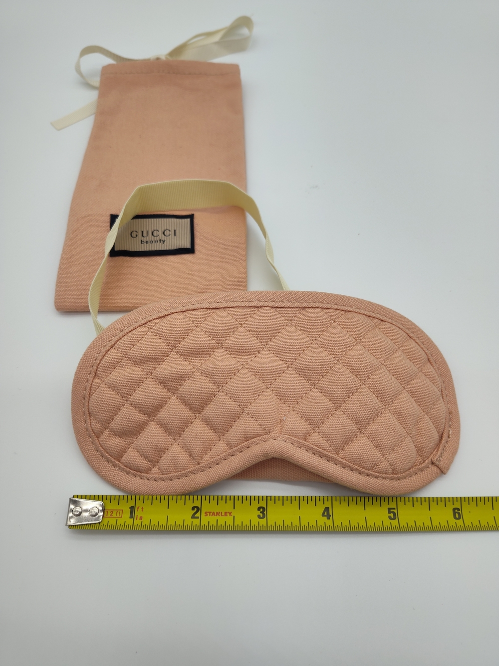 GUCCI Beauty Quilted Sleep Mask Travel Set Blush Pink Floral NIP GWP NWT - Picture 4 of 6